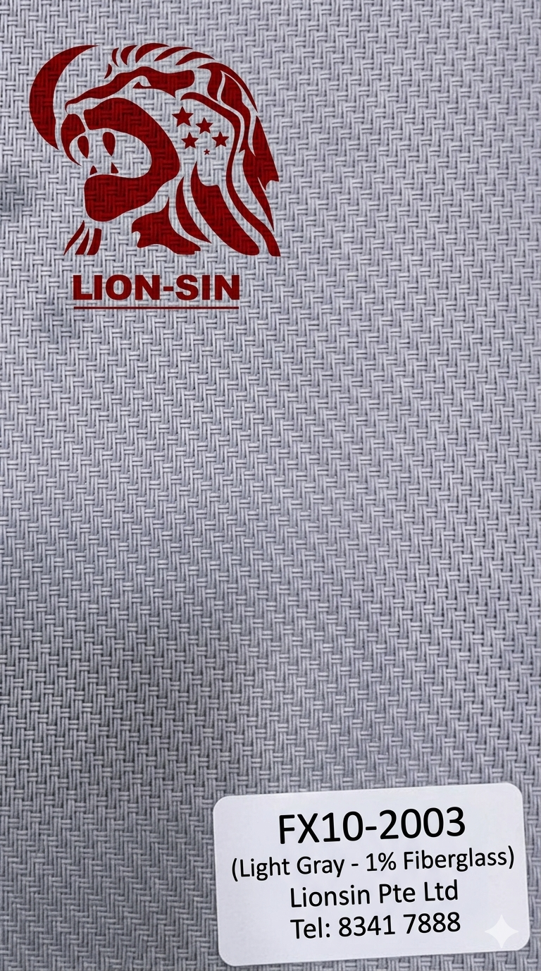 1% Light Grey Outdoor Blind Fabric